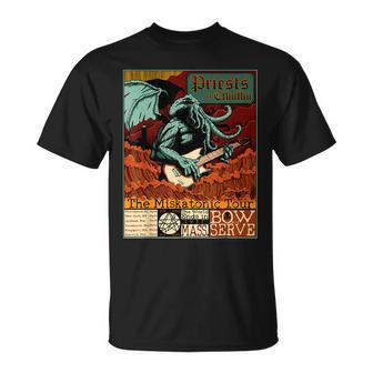 Miskatonic Cthulhu The Great Rock Cosmic Horror Parody Parody T-Shirt | Mazezy UK