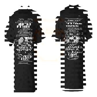 Mitchell Name Gift Mitchell Blood Runs Throuh My Veins V2 Unisex T-Shirt | Seseable UK