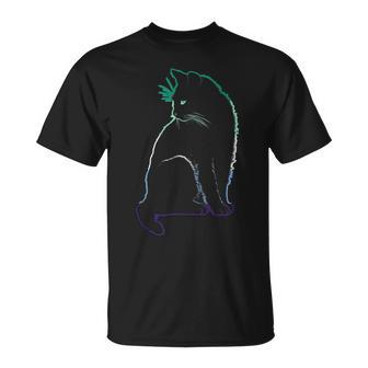 Mlm Pride Love Cat Lgbt Pride Kitten Gay Man Mlm Flag Colors Unisex T-Shirt | Mazezy