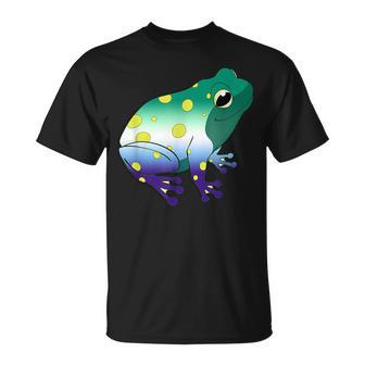 Mlm Pride Love Frog Lgbt Pride Funny Gay Man Flag Colors Unisex T-Shirt | Mazezy