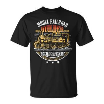 Model Railroad Builder Quote N Scale Craftsman T-Shirt | Mazezy DE