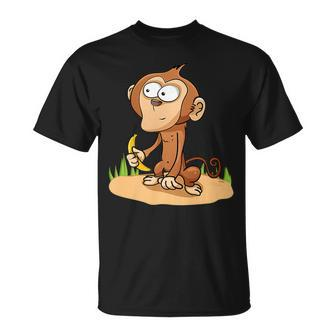Monkey Grivet Rhesus Macaque Crab-Eating Macaque T-Shirt | Mazezy