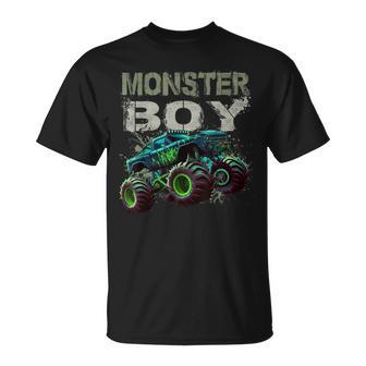 Monster Truck Boy Family Matching Monster Truck Lovers T-Shirt - Monsterry