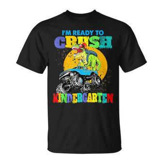 Monster Truck Dinosaur Im Ready To Crush Kindergarten Unisex T-Shirt | Mazezy DE