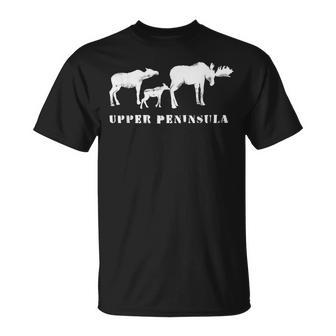 Moose Family For Yoopers Michigan Upper Peninsula Unisex T-Shirt | Mazezy