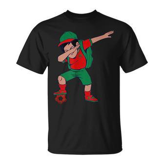 Moroccan Pride Boy Moroccan Soccer Player Ball Morocco Flag Unisex T-Shirt | Mazezy UK