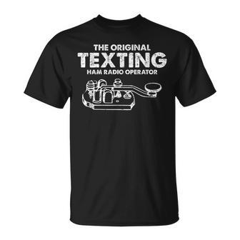 Morse Code Keyer Original Texting Ham Radio T-Shirt | Mazezy