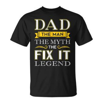 Mr Fix It Dad Gifts Fathers Day Handy Man Gift For Mens Unisex T-Shirt | Mazezy DE