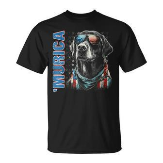 Murica Patriotic Labrador Retriever 4Th Of July Dog Unisex T-Shirt | Mazezy