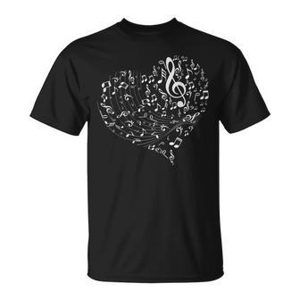 Musical Heart Singer Composer Musician Songwriter Music T-Shirt - Seseable