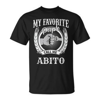 My Favorite People Call Me Abito Fist Bump Italian Grandpa Unisex T-Shirt | Mazezy