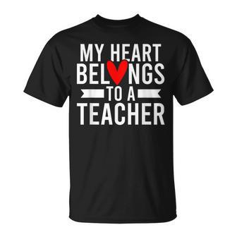 My Heart Teacher Husband Of A Teacher Teachers Husband  Gift For Mens Gift For Women Unisex T-Shirt
