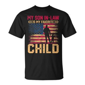 My Son In Law Is My Favorite Child Us Flag Father In Law Unisex T-Shirt - Seseable