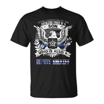 My Son The Deputy Sheriff Never Underestimate Police Family Unisex T-Shirt - Seseable