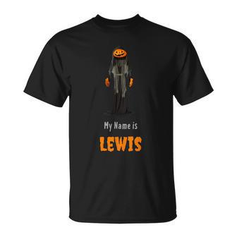 My Name Is Lewis I Am Not A Jack O Lantern T-Shirt | Mazezy