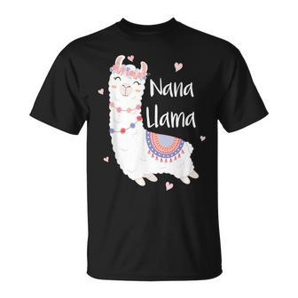 Nana Llama Cute Grandma Llamas Lover Women Funny  Unisex T-Shirt