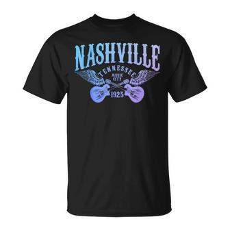 Nashville Tennessee Guitar Player Vintage Country Music City Unisex T-Shirt | Mazezy