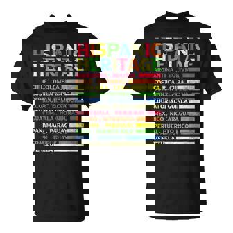 National Latino Countries Flag Hispanic Heritage Month 2023 T-Shirt | Mazezy