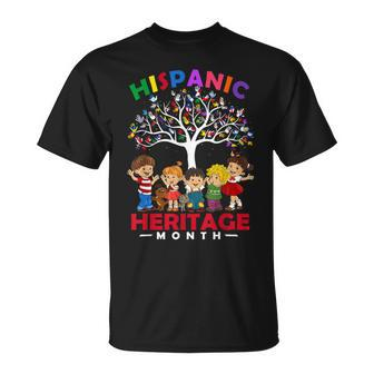 National Hispanic Heritage Month Hand Flag Tree Roots Latino T-Shirt - Seseable