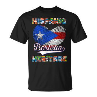 National Hispanic Heritage Month Puerto Rico Flag Boricua T-Shirt - Seseable