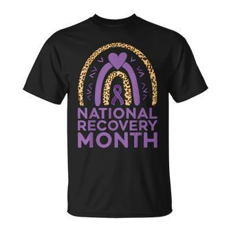 National Recovery Month Warrior Addiction Recovery Awareness T-Shirt - Seseable