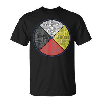 Native American Indian Words Of The Medicine Wheel Spiritual Unisex T-Shirt | Mazezy CA