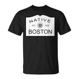 Native Boston Massachusetts Ma City Town New England Mass T-Shirt | Mazezy UK