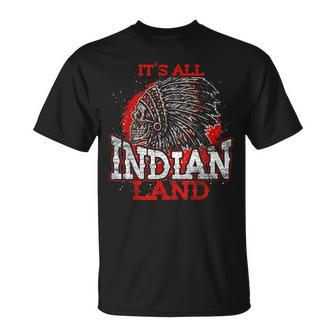 Native Pride Headdress Its All Indian Land Native American T-Shirt | Mazezy