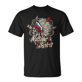 Native Spirit Blood Runs Through My Veins T-Shirt - Seseable