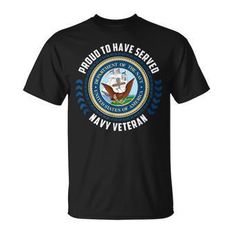 Navy Veteran Proud To Have Served In The Us Navy Unisex T-Shirt | Mazezy