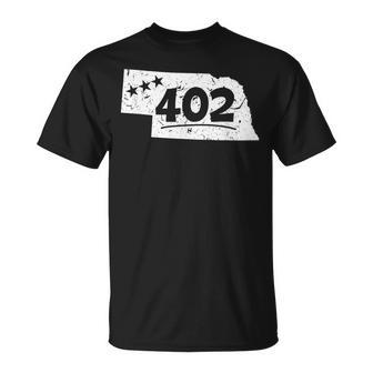 Nebraska 402 Area Code State Pride Souvenir Omaha Norfolk Unisex T-Shirt | Mazezy