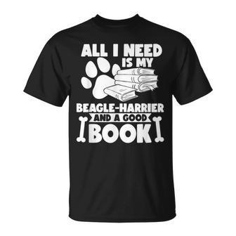 All I Need Is My Beagle-Harrier And A Good Book T-Shirt | Mazezy