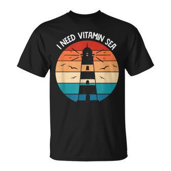 I Need Vitamin Sea For Surfers Lighthouse Keeper T-Shirt | Mazezy