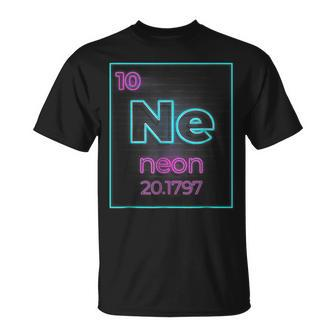 Neon Element Of The Chemistry Periodic Table For Scientists T-Shirt - Seseable