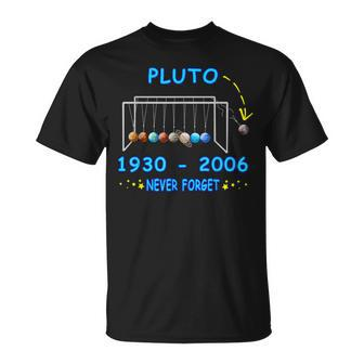 Never Forget Pluto Funny Planet Pluto Unisex T-Shirt - Monsterry CA