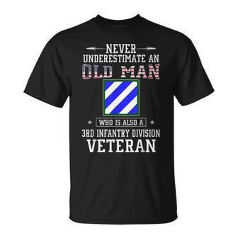 Never Underestimate A 3Rd Infantry Division Veteran Unisex T-Shirt | Mazezy