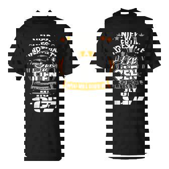 Never Underestimate A Black Queen Born In July 1977 Black Queen Funny Gifts Unisex T-Shirt | Mazezy