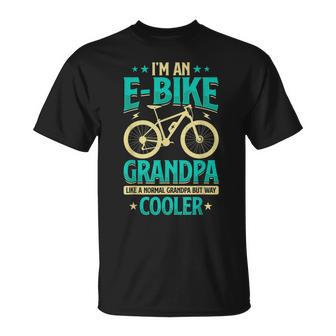 Never Underestimate An Old Guy On An Ebike Biking Mens Unisex T-Shirt - Seseable