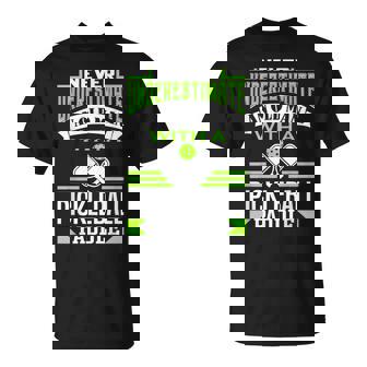 Never Underestimate An Old Man Pickleball Old Man Funny Gifts Unisex T-Shirt | Mazezy