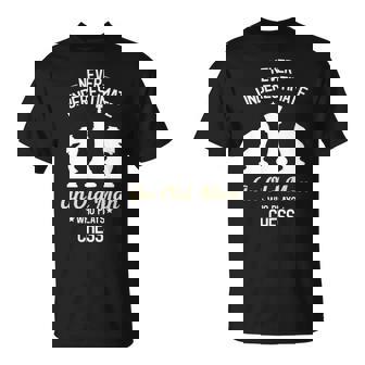 Never Underestimate An Old Man Who Plays Chess Old Man Funny Gifts Unisex T-Shirt | Mazezy