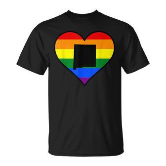 New Mexico Gay Pride Heart Unisex T-Shirt | Mazezy