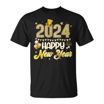 New Years Eve Party Supplies 2024 Happy New Year Fireworks T-Shirt - Thegiftio UK