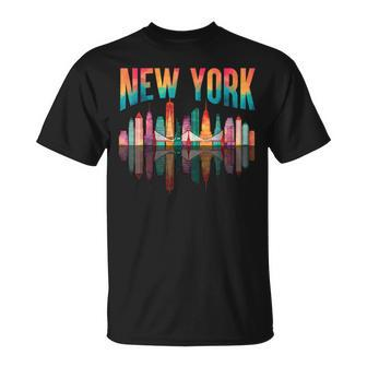 New York City Manhattan Nyc Retro 70S 80S Skyline Ny City T-Shirt - Thegiftio UK