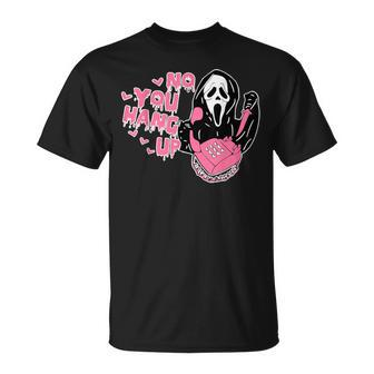 No You First Hang Up Screaming Ghost Calling Halloween T-Shirt - Seseable
