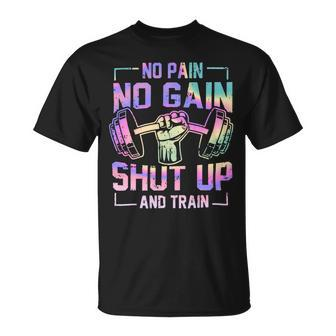 No Pain No Gain Funny Gym Workout Fitness Coach Trainer 1 Unisex T-Shirt - Monsterry UK