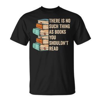 No Thing As Books You Shouldn't Read Banned Books Reader T-Shirt - Monsterry AU