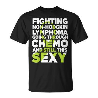 Non-Hodgkin Lymphoma Chemo Sexy Awareness Ribbon T-Shirt | Mazezy