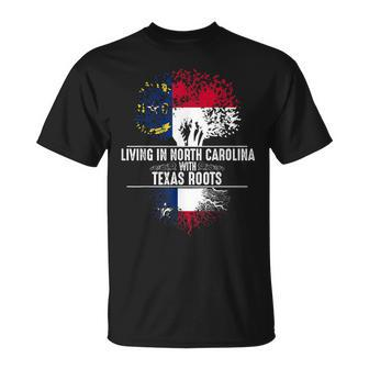 North Carolina Home Texas Roots State Tree Flag T-Shirt | Mazezy