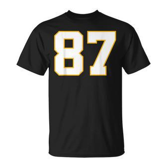 Number 87 Kansas City Fan Football Classic College American T-Shirt - Thegiftio UK