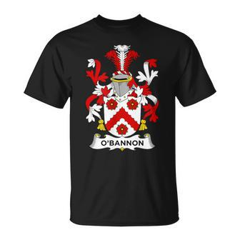 O'bannon Coat Of Arms Family Crest T-Shirt | Mazezy